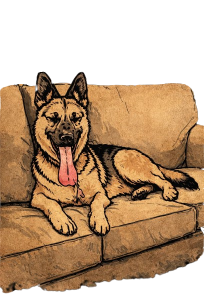 Presto confortablement installé sur le canapé